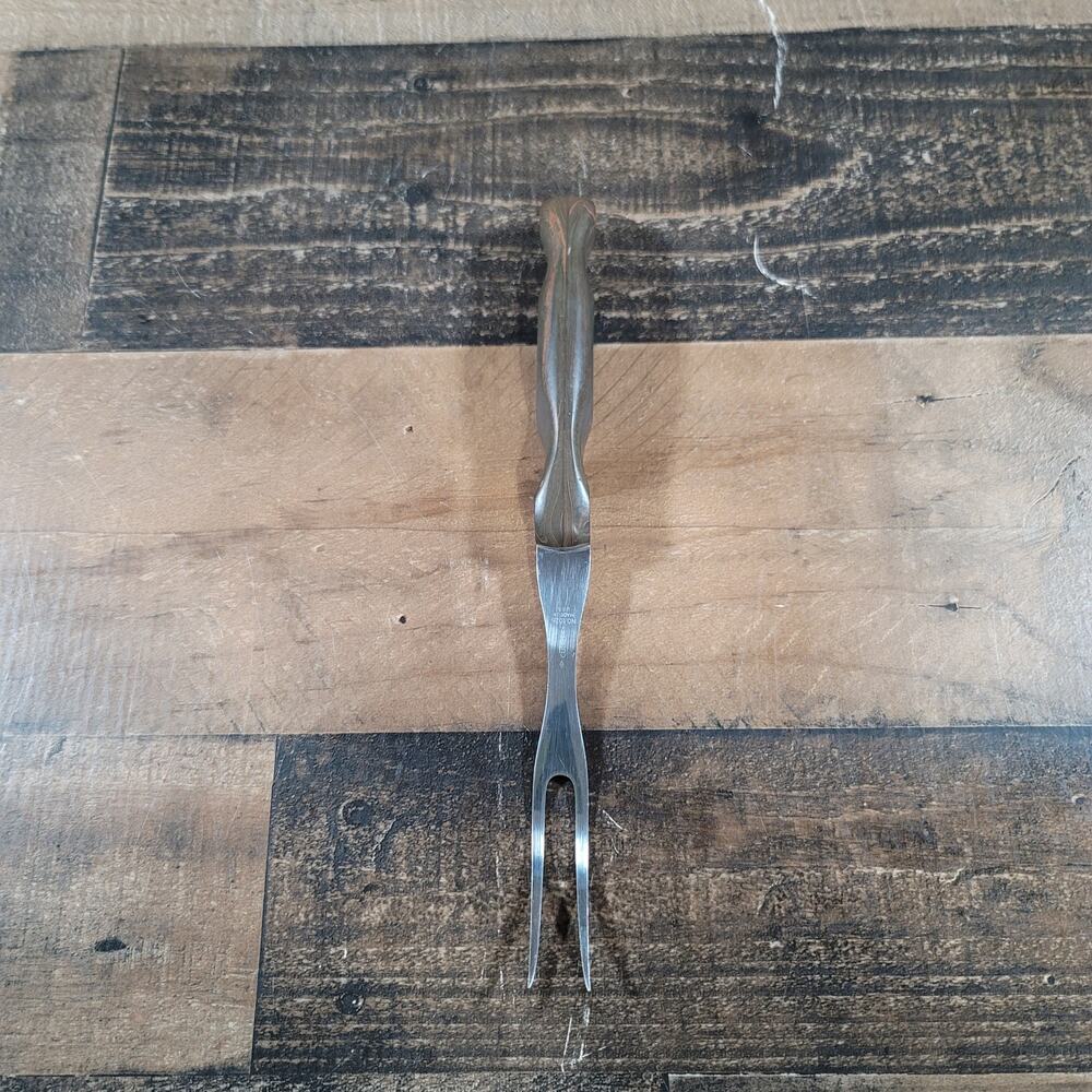 Cutco 1026 Carving Fork Classic Brown/Orange Handle USA
